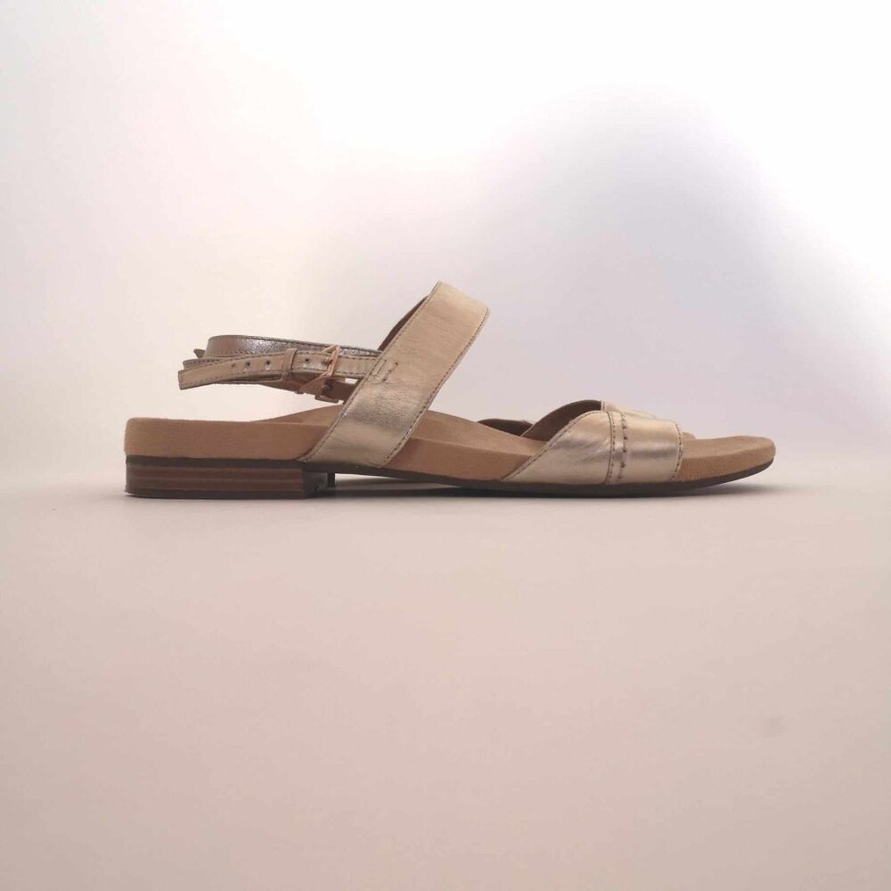 Vionic Havana Champagne Gold Leather Slingback Sandals Shoes Women's US Size 11 - Picture 7 of 13